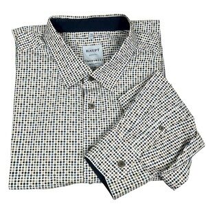 Haupt Ecologic Mini Floral Print Regular Fit Luxury Career Casual Shirt - Sz 3XL